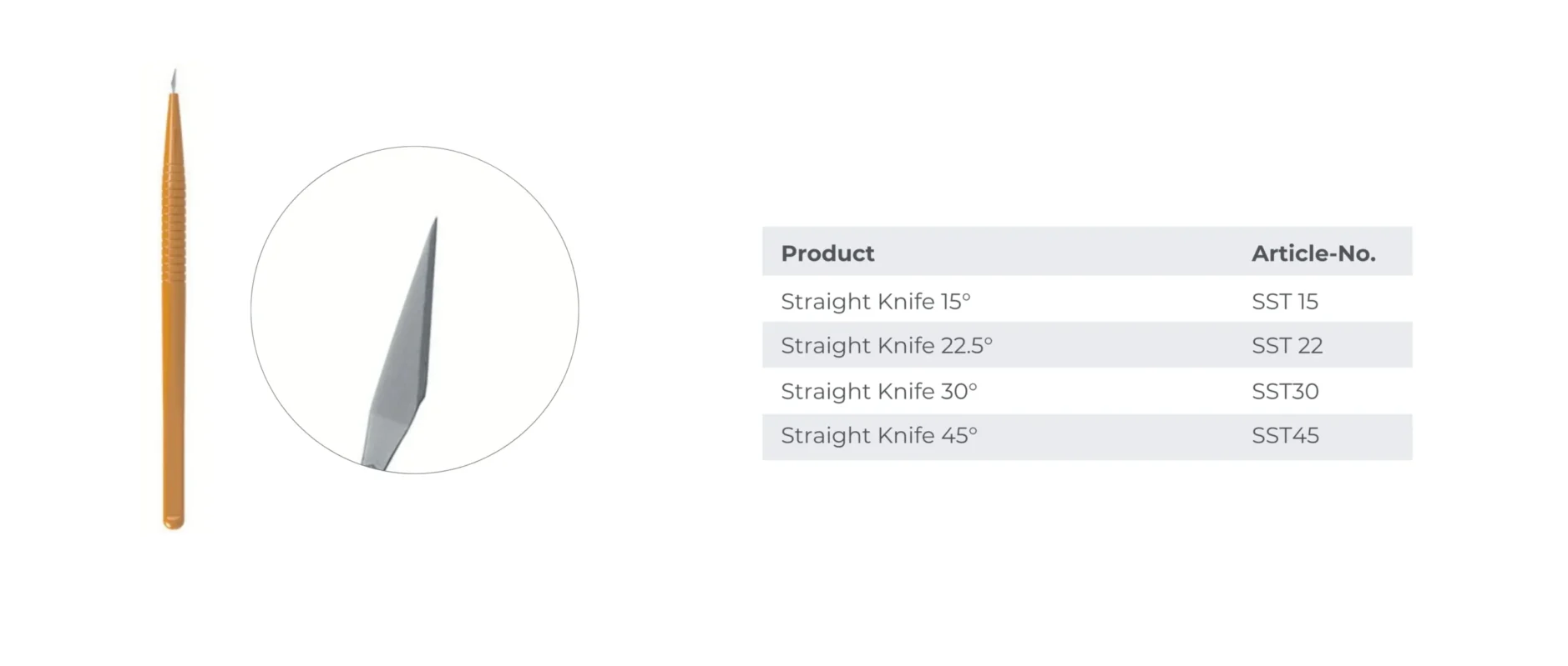Straight Knives - 01 Side Port or Stab Ophthalmic Microsurgical Knives